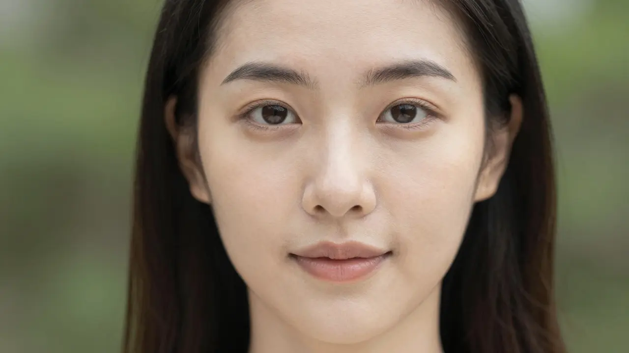 Žena s hladkou pokožkou a zdravým zábleskem.