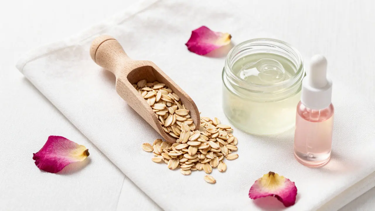 Ovesné vločky a aloe vera gel pro citlivou pleť