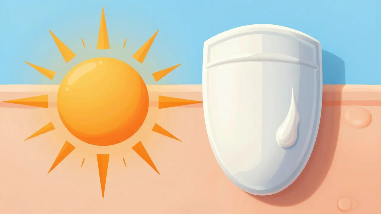 Koncept ochrany pleti před sluncem pomocí krému s SPF
